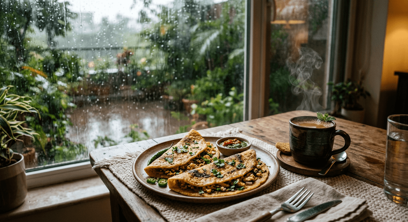Moong Dal & Paneer Chilla