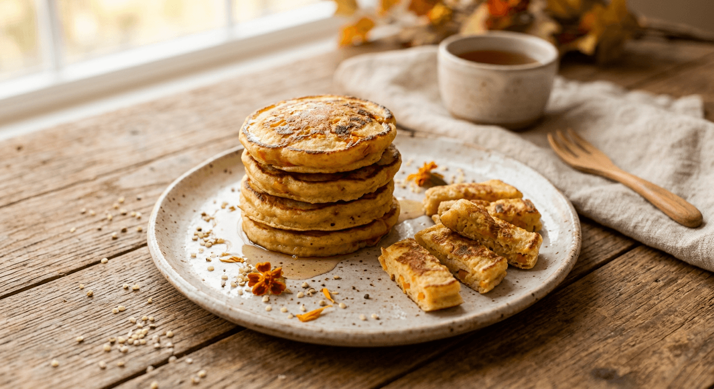 Fluffy Autumn Satsumaimo Pancakes!