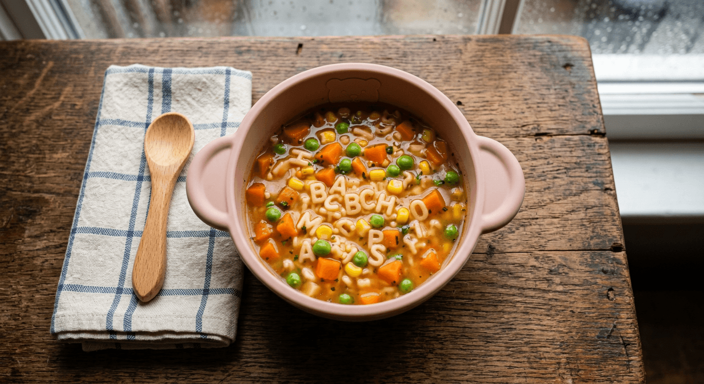 Rainy Day Alphabet Veggie Soup