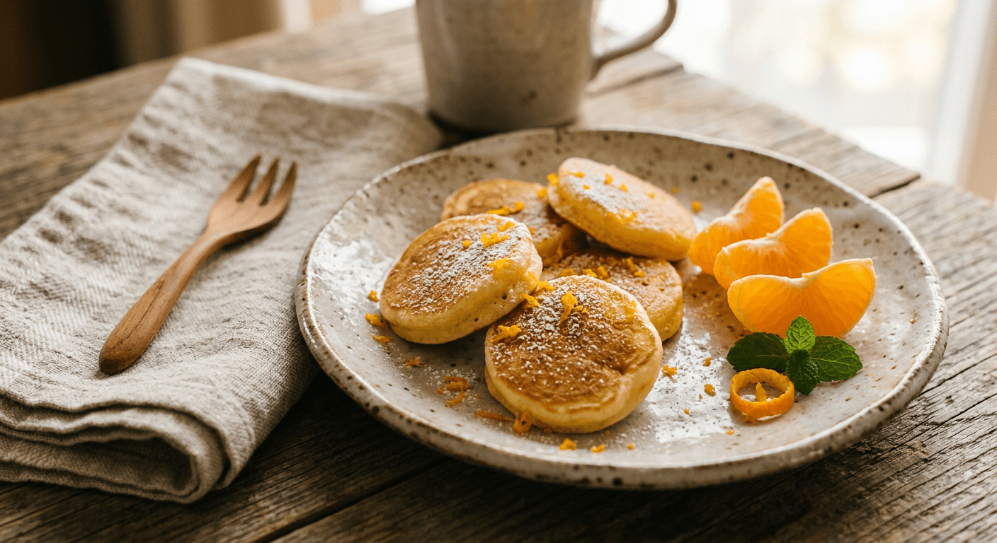 Winter Mikan Mandarin Pancakes