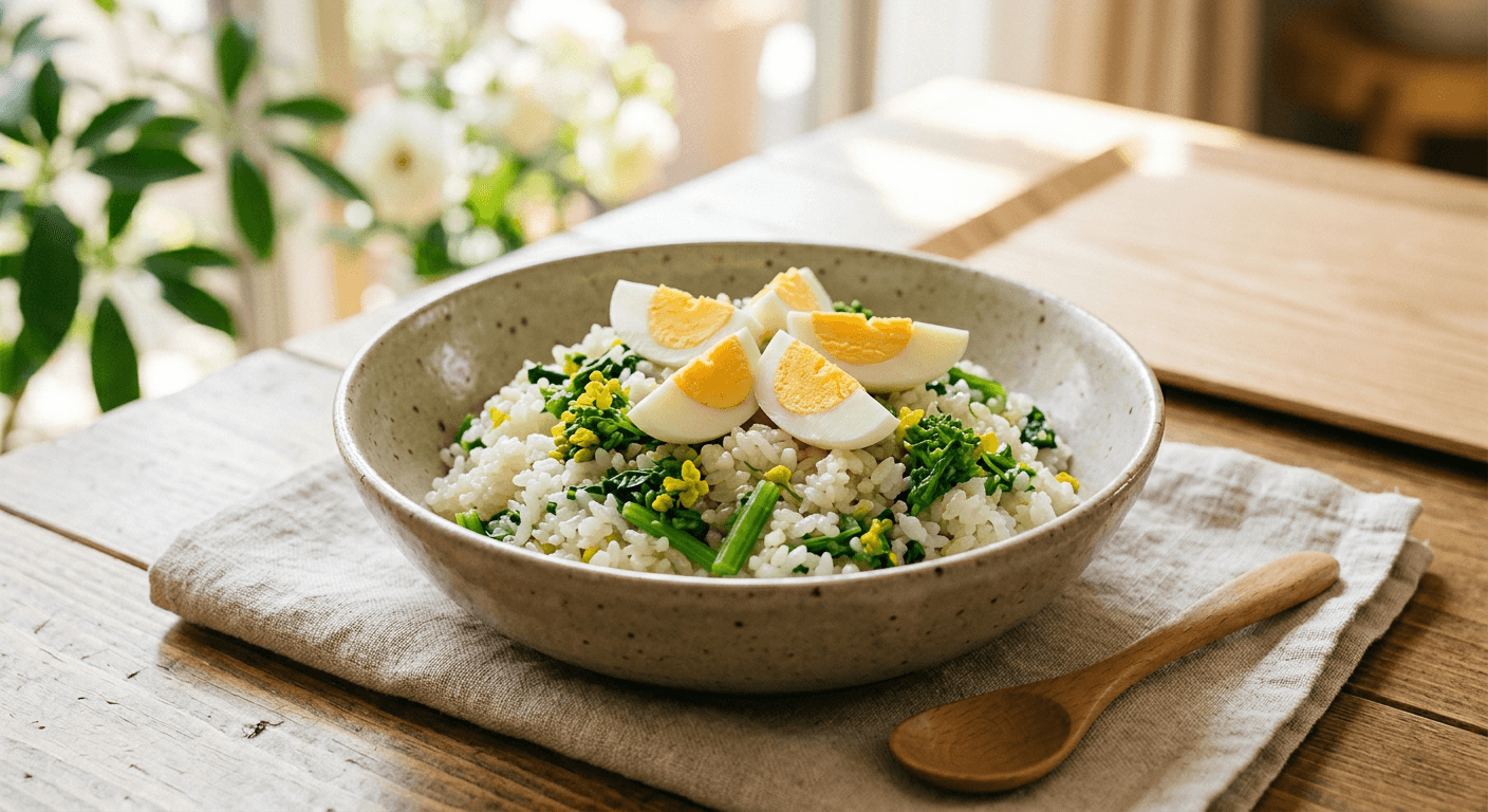 Springtime Green Blossom Rice Bowl