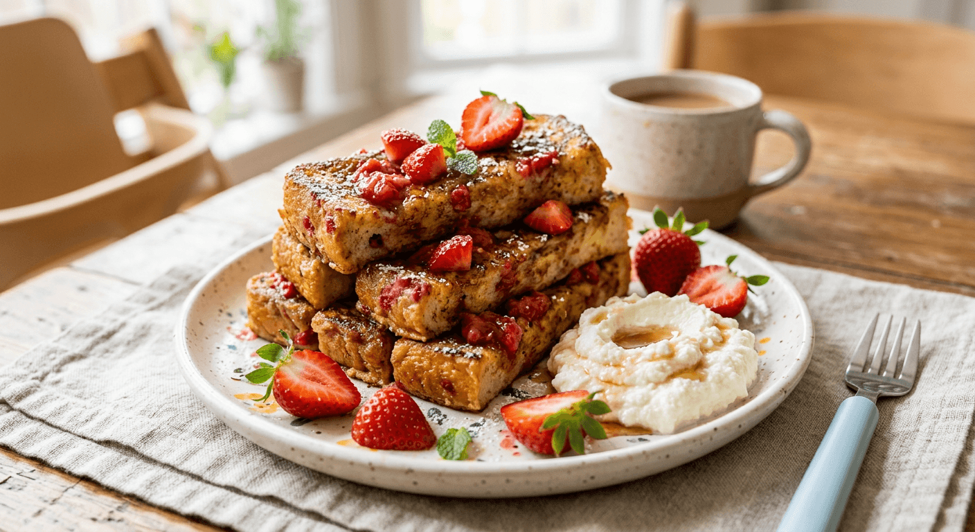 Strawberry Smash French Toast Sticks