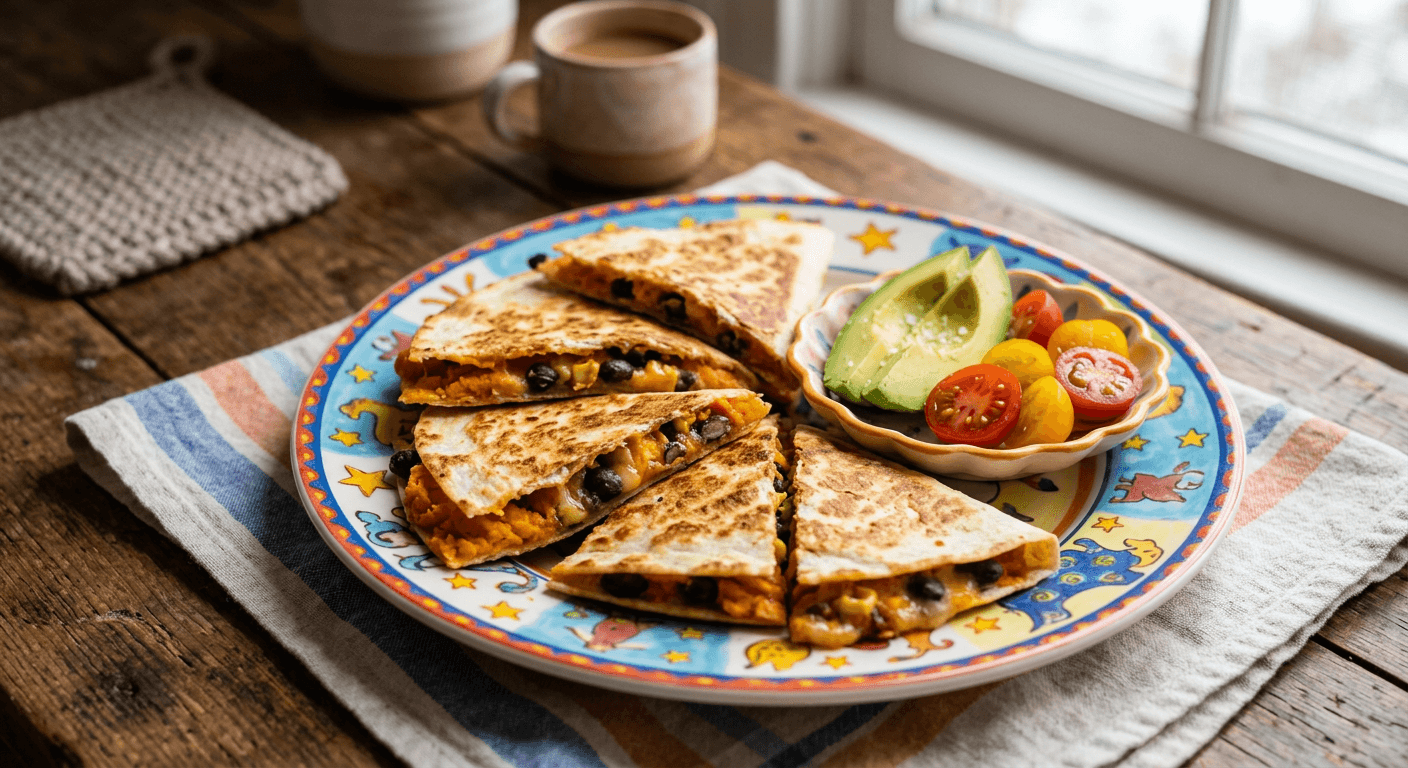 Yummy Sweet Potato & Black Bean Quesadillas