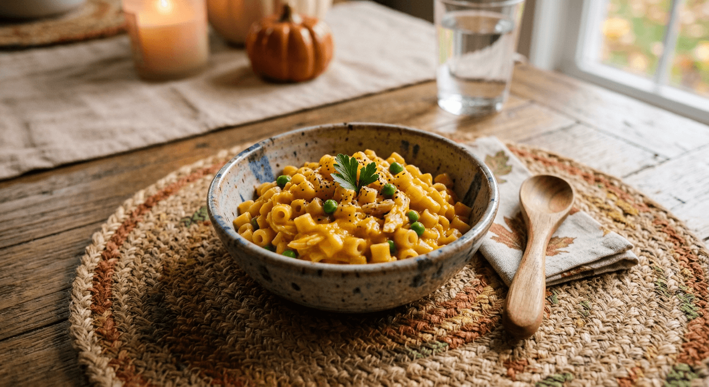 ¡Fideítos Dorados de Calabaza y Pollo para Bebés!