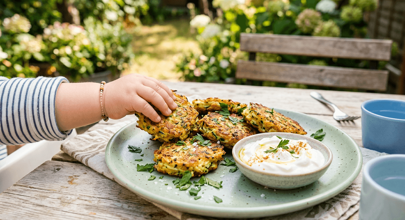 Squeezy Cheesy Courgette Fritters!