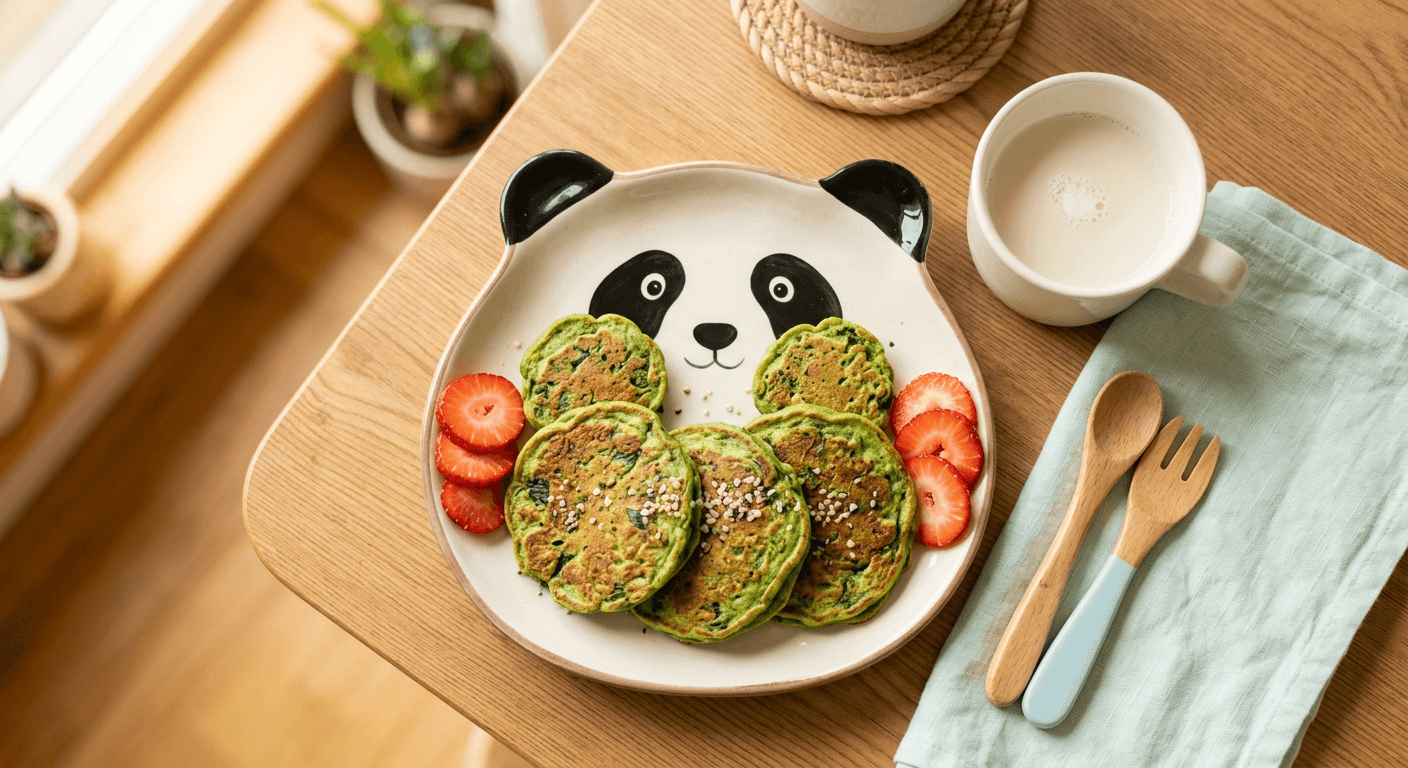Frühlingshafte Spinat-Süßkartoffel-Puffer für kleine Entdecker