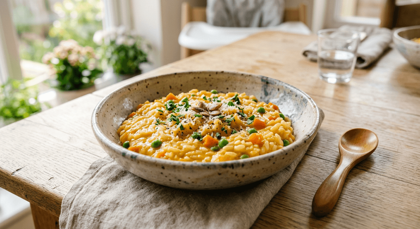 Risotto Cremoso de Calabaza Primaveral