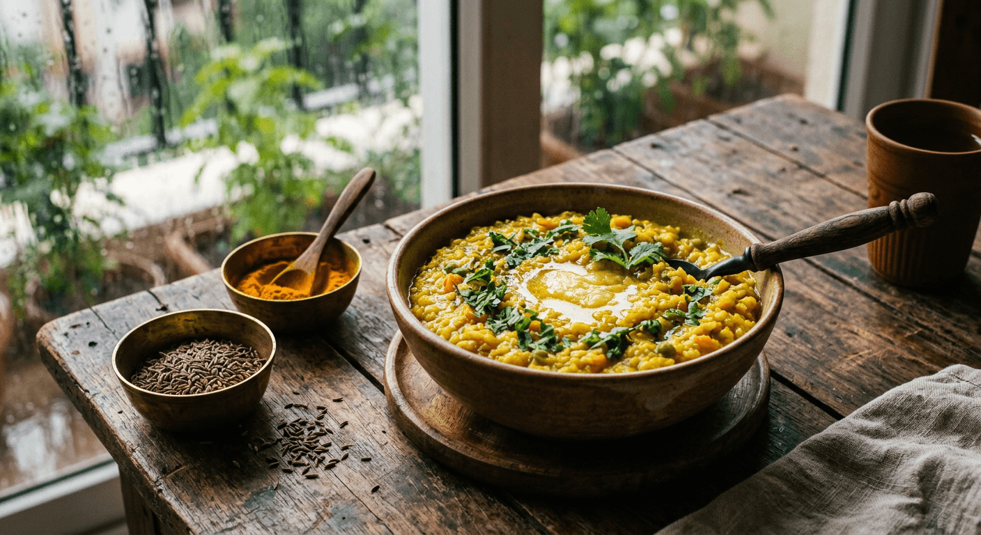 Warm Monsoon Vegetable Khichdi